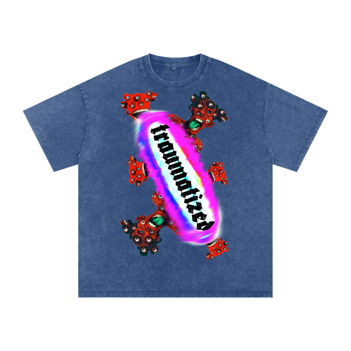 Traumatized Snow Washed Oversized Cotton T-Shirt