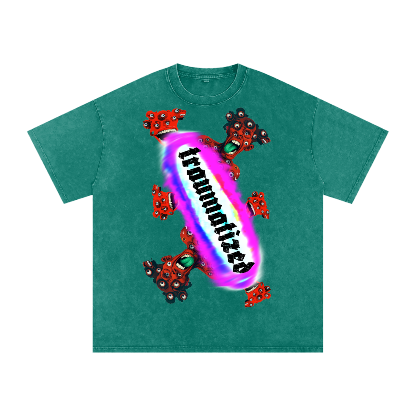 Traumatized Snow Washed Oversized Cotton T-Shirt