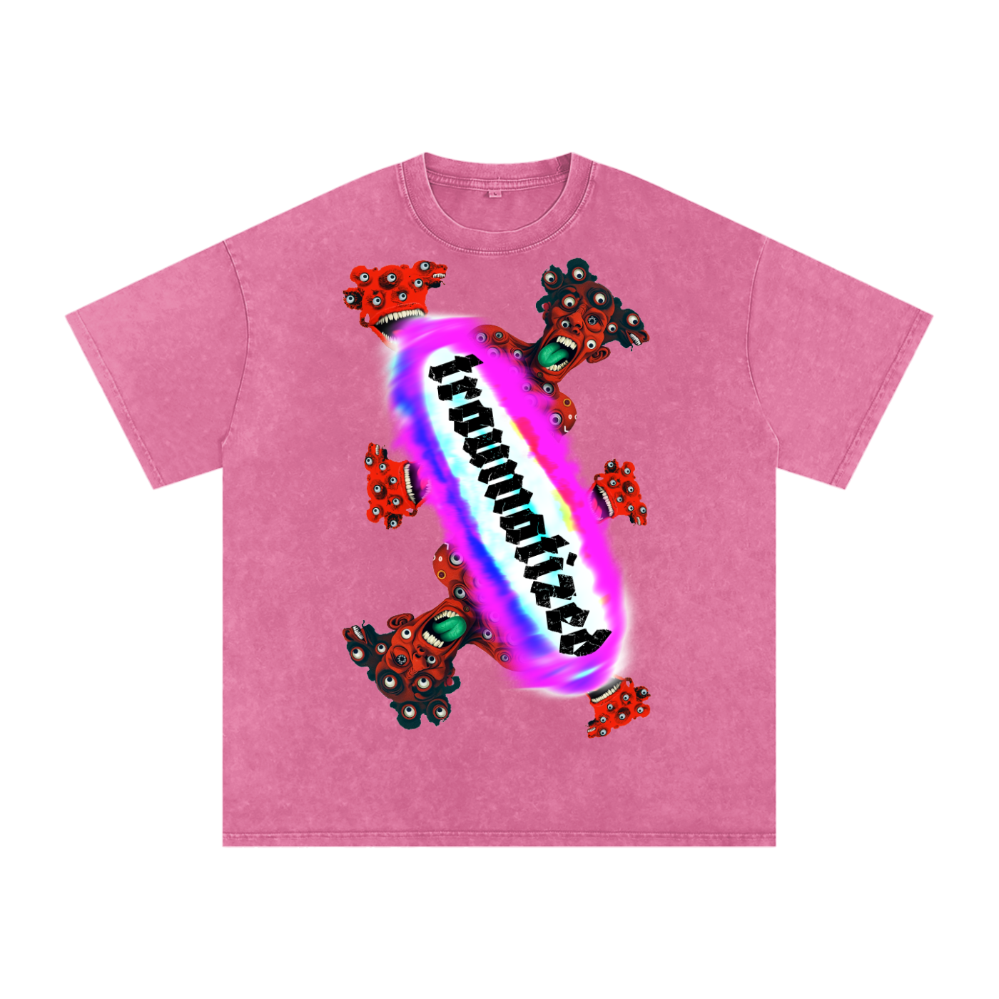 Traumatized Snow Washed Oversized Cotton T-Shirt