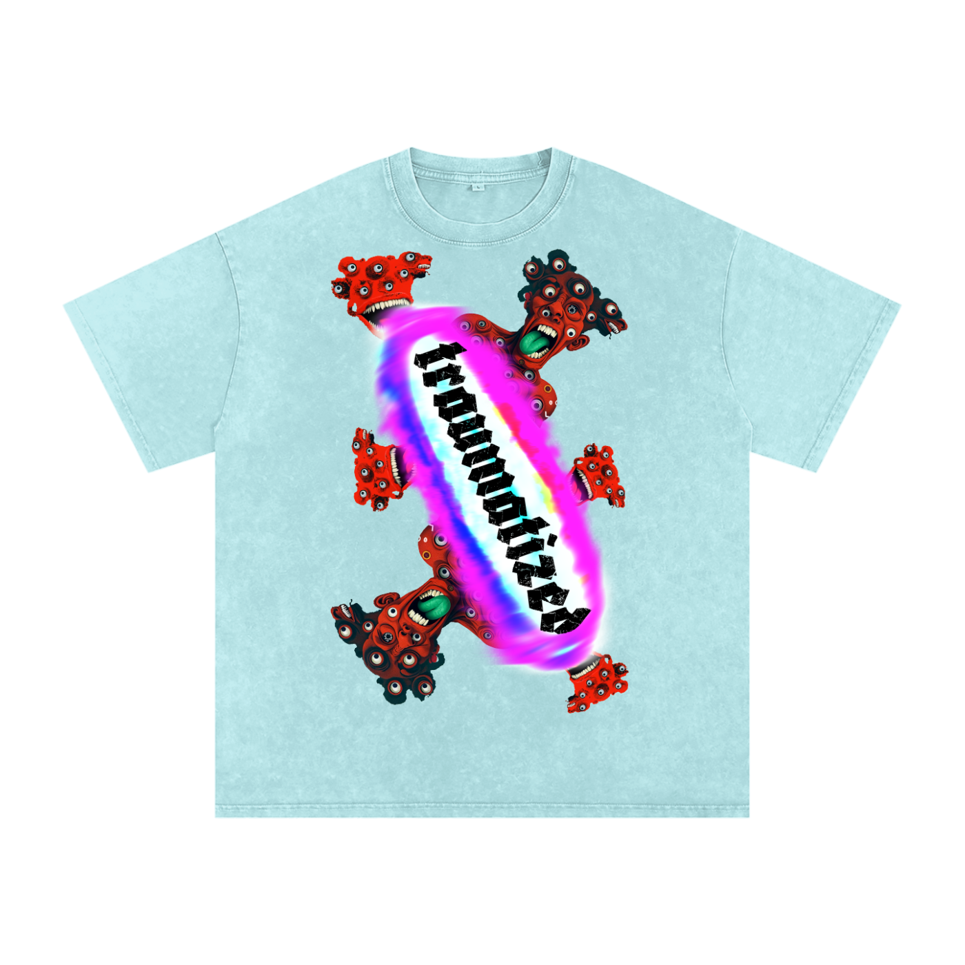 Traumatized Snow Washed Oversized Cotton T-Shirt