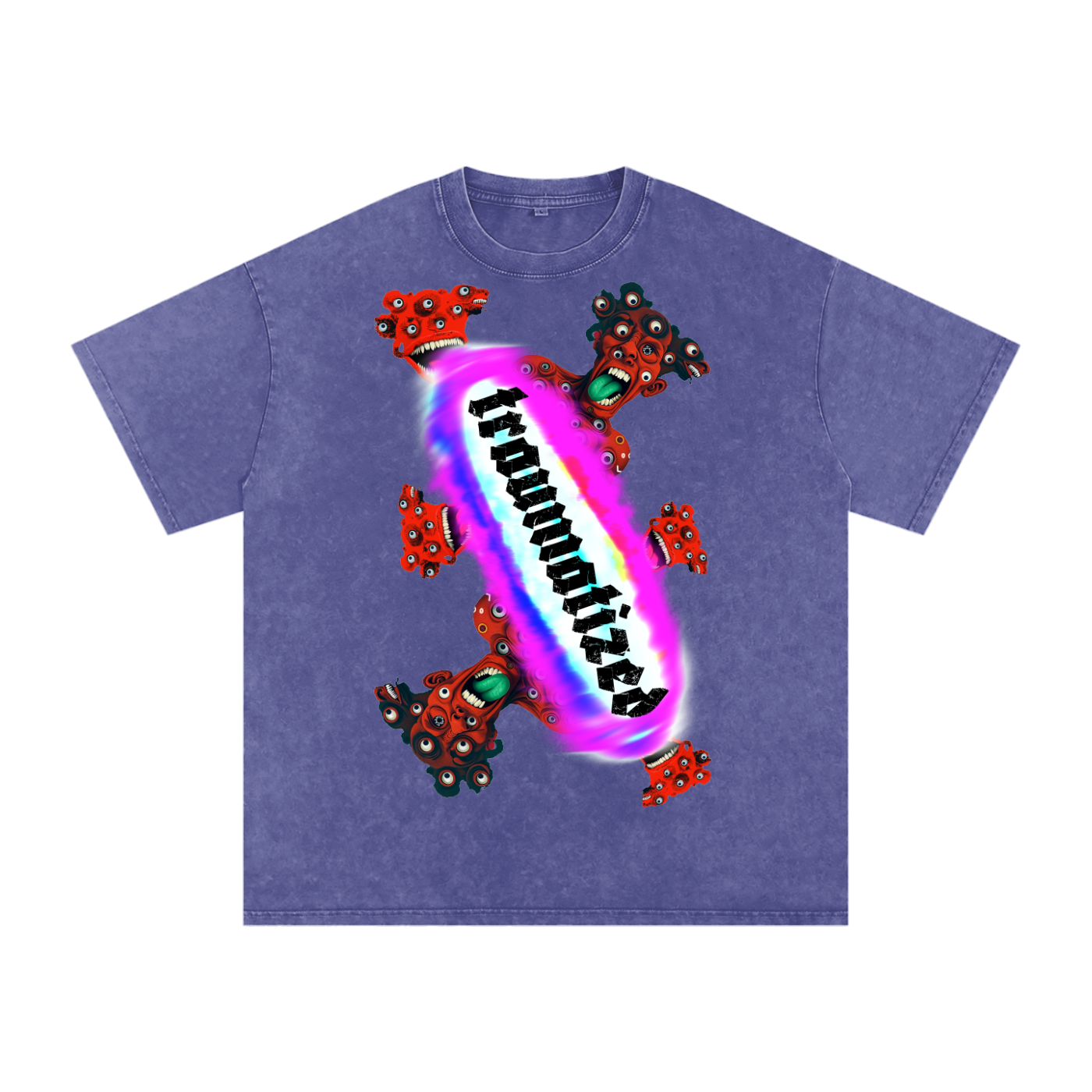 Traumatized Snow Washed Oversized Cotton T-Shirt