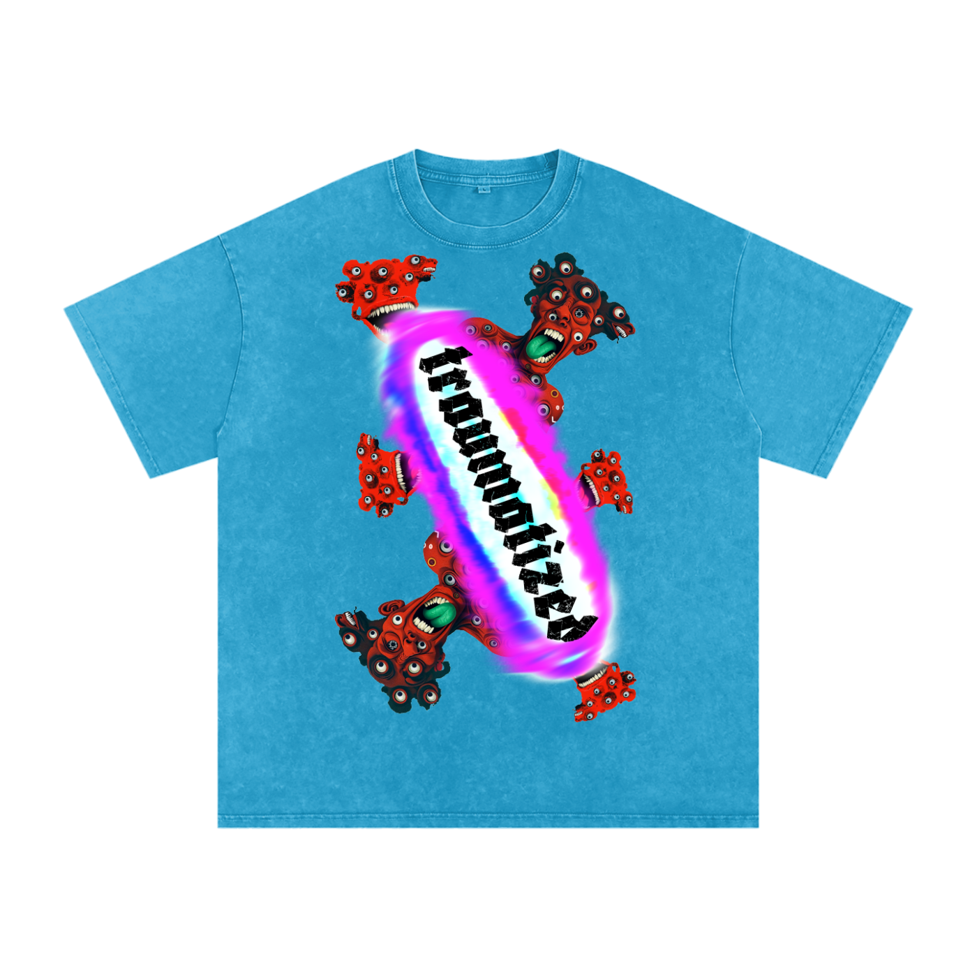 Traumatized Snow Washed Oversized Cotton T-Shirt