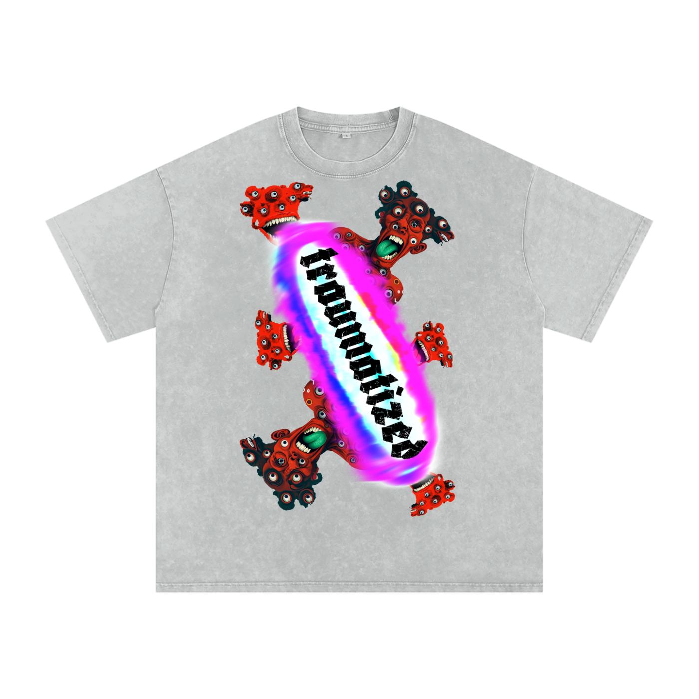 Traumatized Snow Washed Oversized Cotton T-Shirt