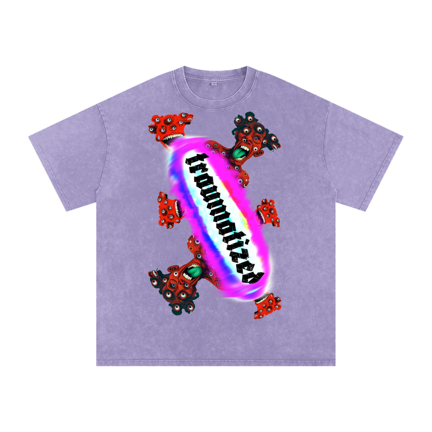 Traumatized Snow Washed Oversized Cotton T-Shirt