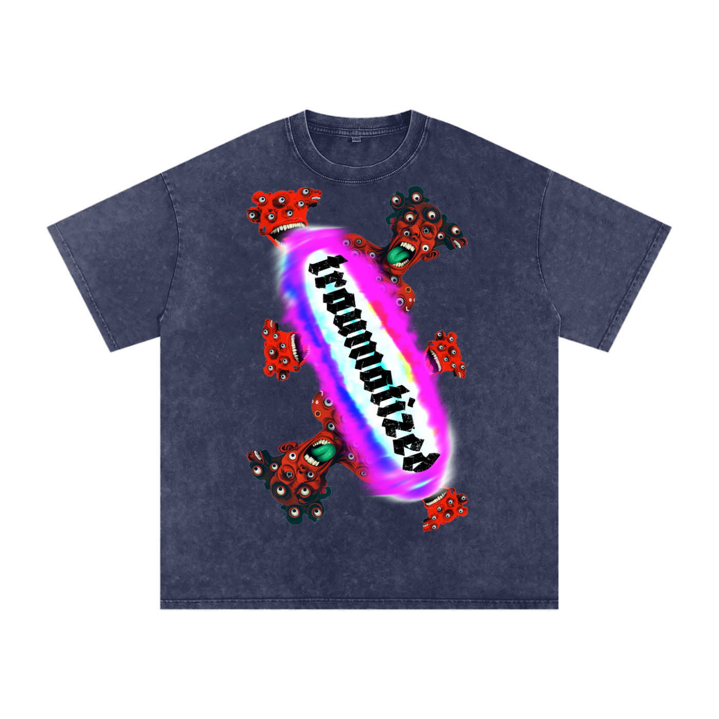 Traumatized Snow Washed Oversized Cotton T-Shirt