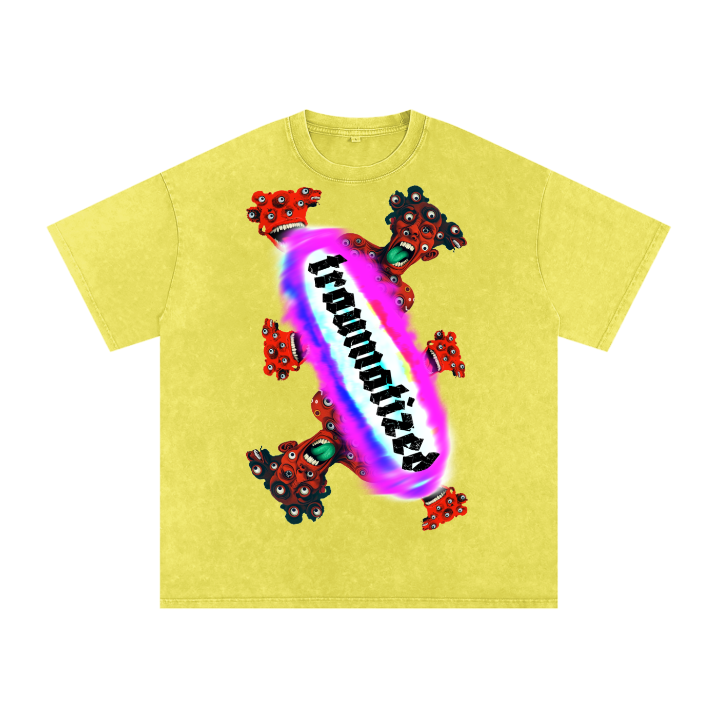 Traumatized Snow Washed Oversized Cotton T-Shirt
