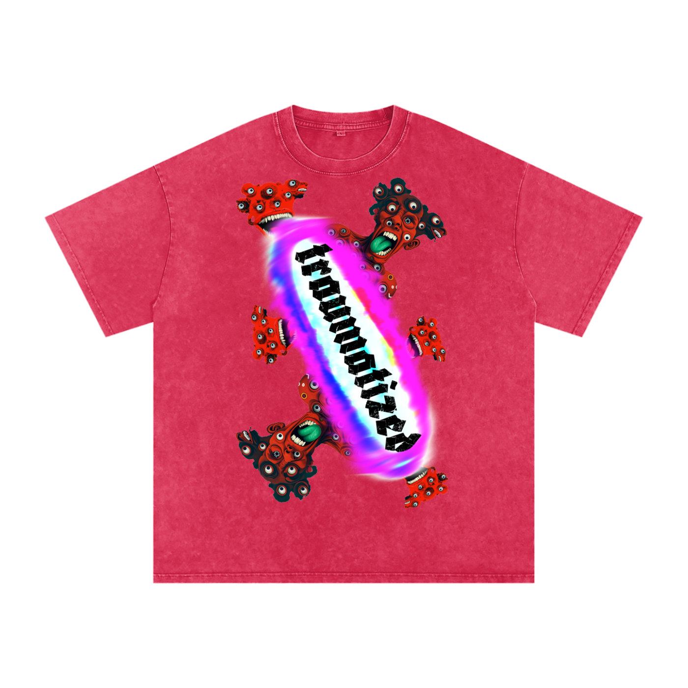 Traumatized Snow Washed Oversized Cotton T-Shirt