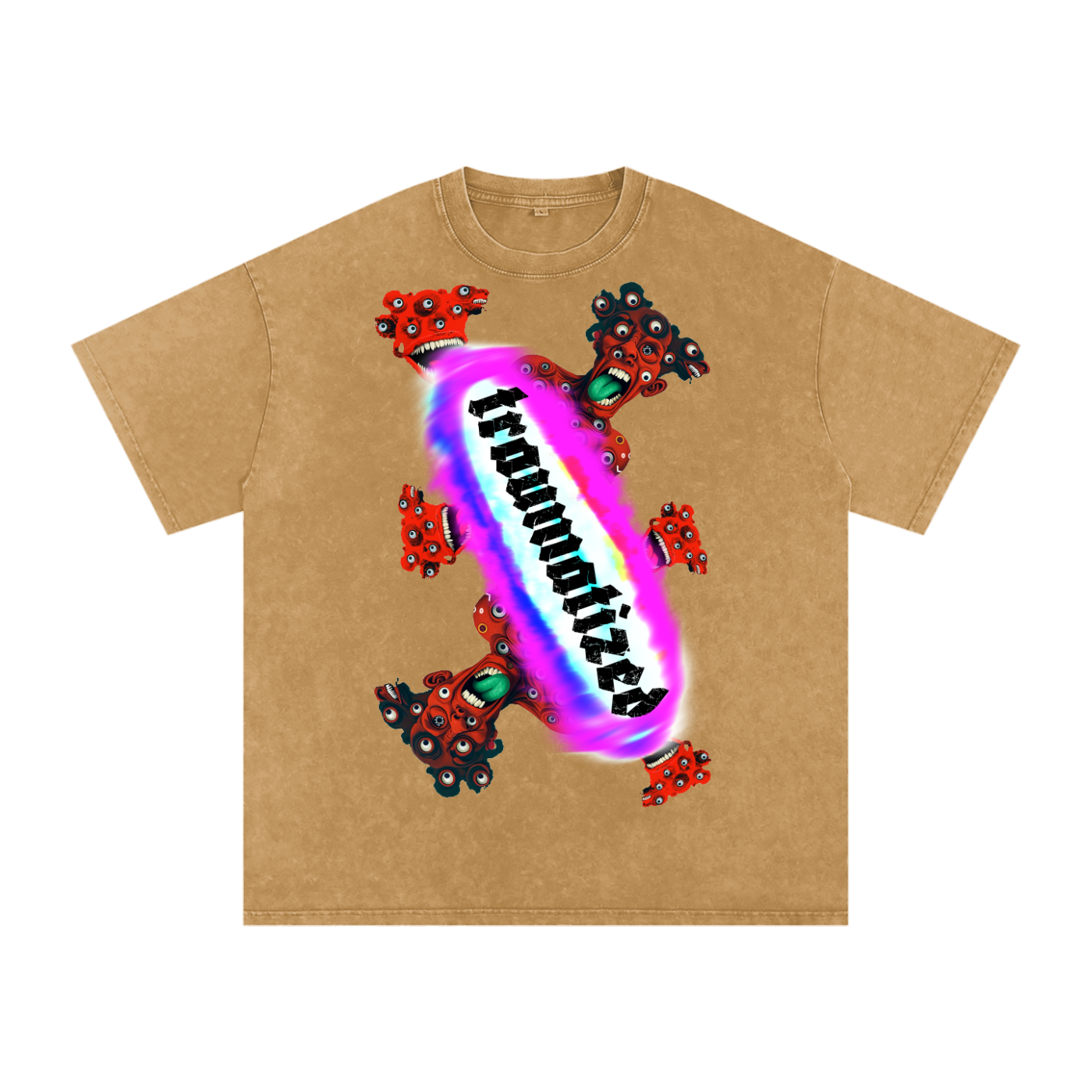 Traumatized Snow Washed Oversized Cotton T-Shirt