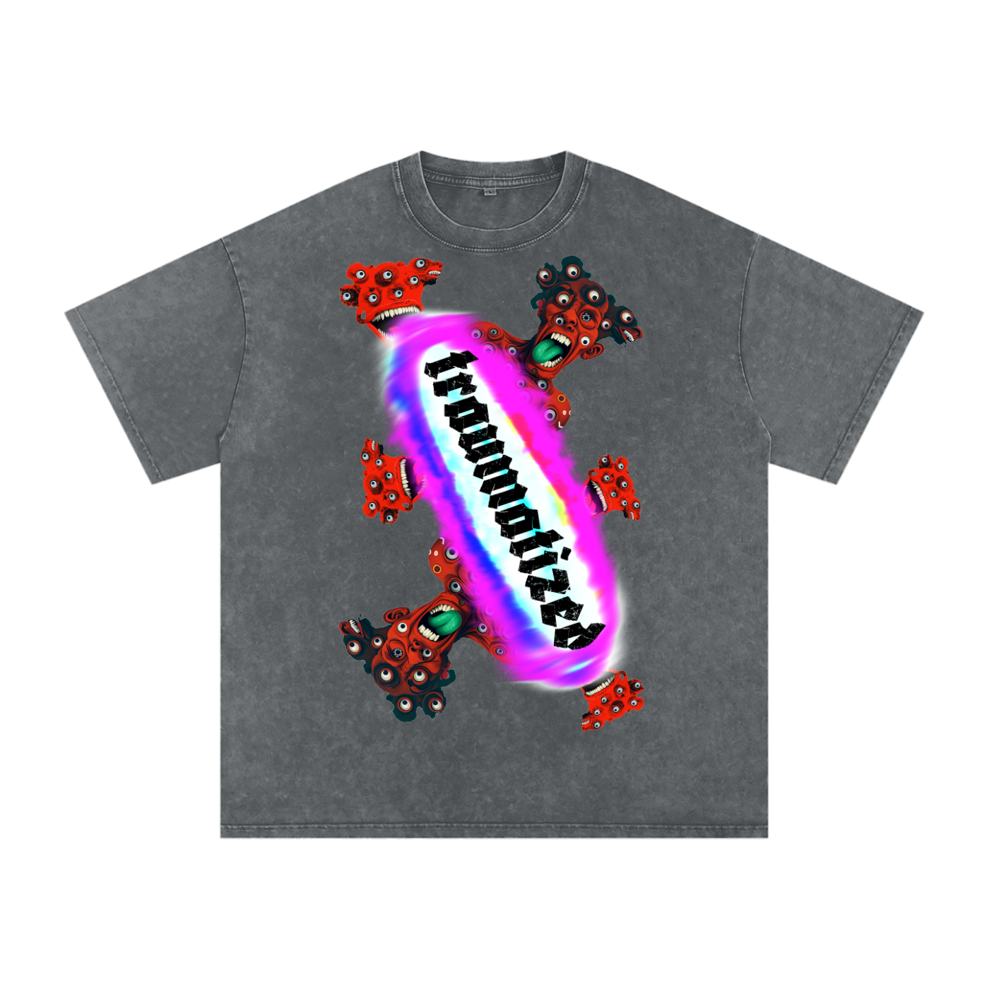 Traumatized Snow Washed Oversized Cotton T-Shirt